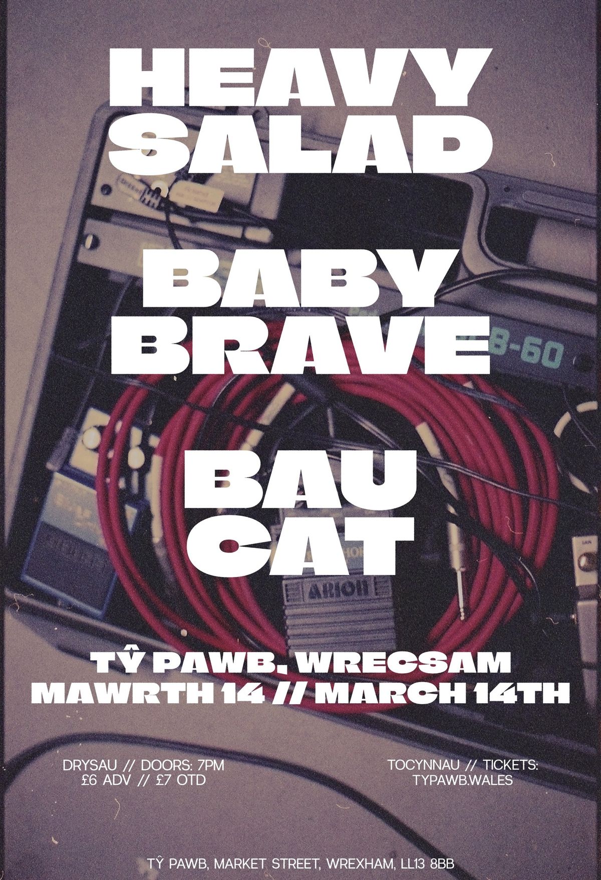 Cerddoriaeth Byw \/\/ Live Music from HEAVY SALAD \/ BABY BRAVE \/ BAU CAT