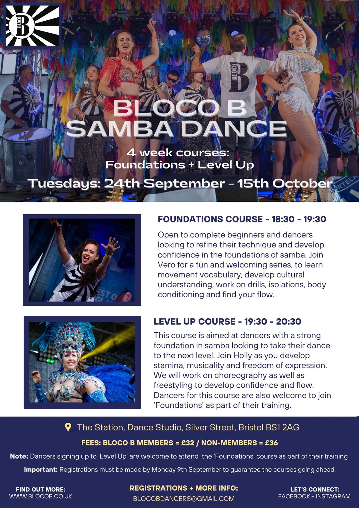 Bloco B - 4 Week Samba Dance Courses - Foundations + Level Up