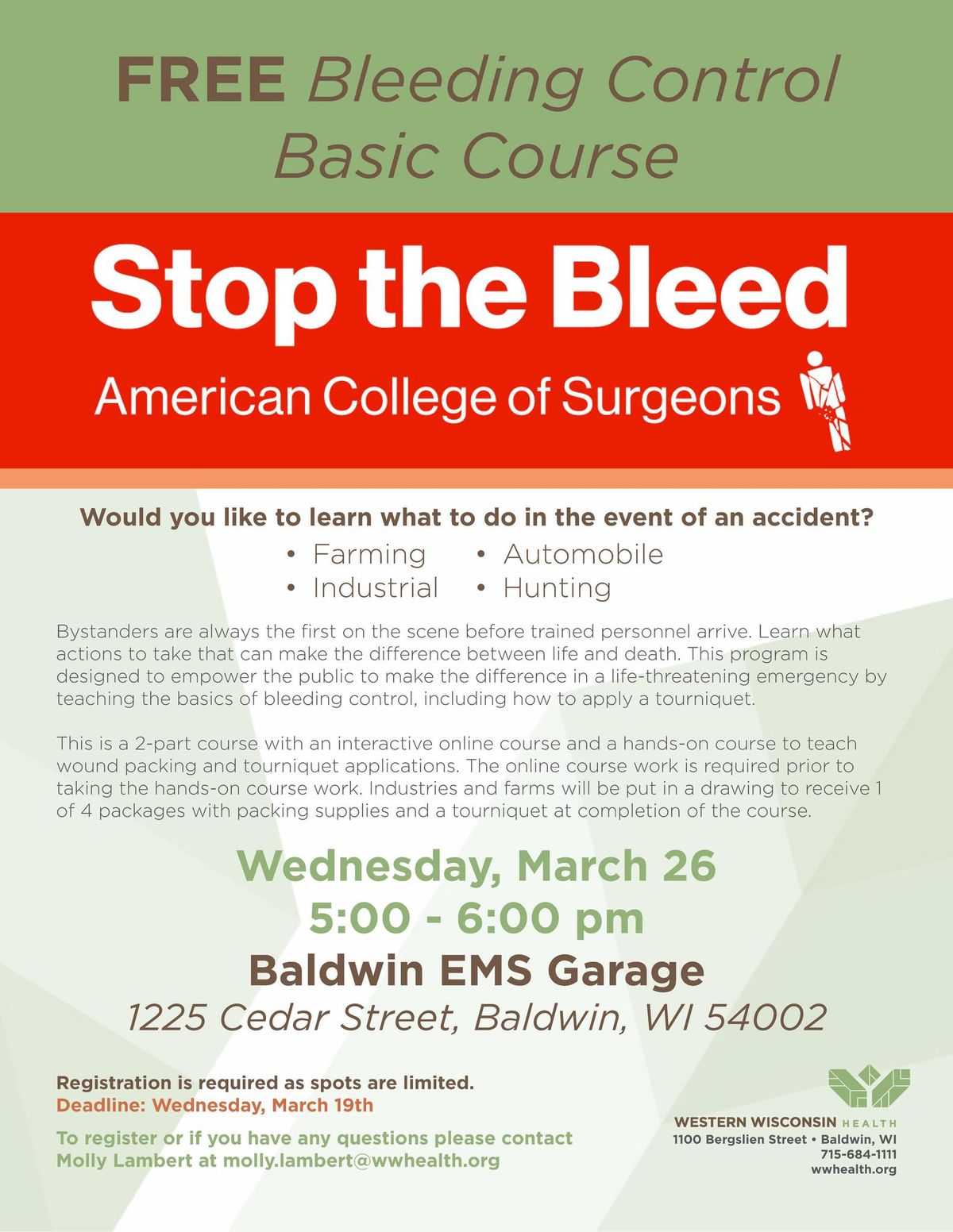 FREE Bleeding Control Basic Course