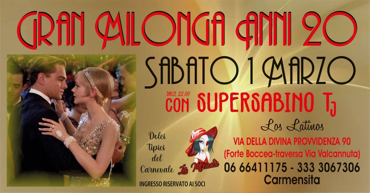 Gran milonga anni 20\u2019 con la musica di SuperSabino\ud83d\udc83\ud83d\udcab