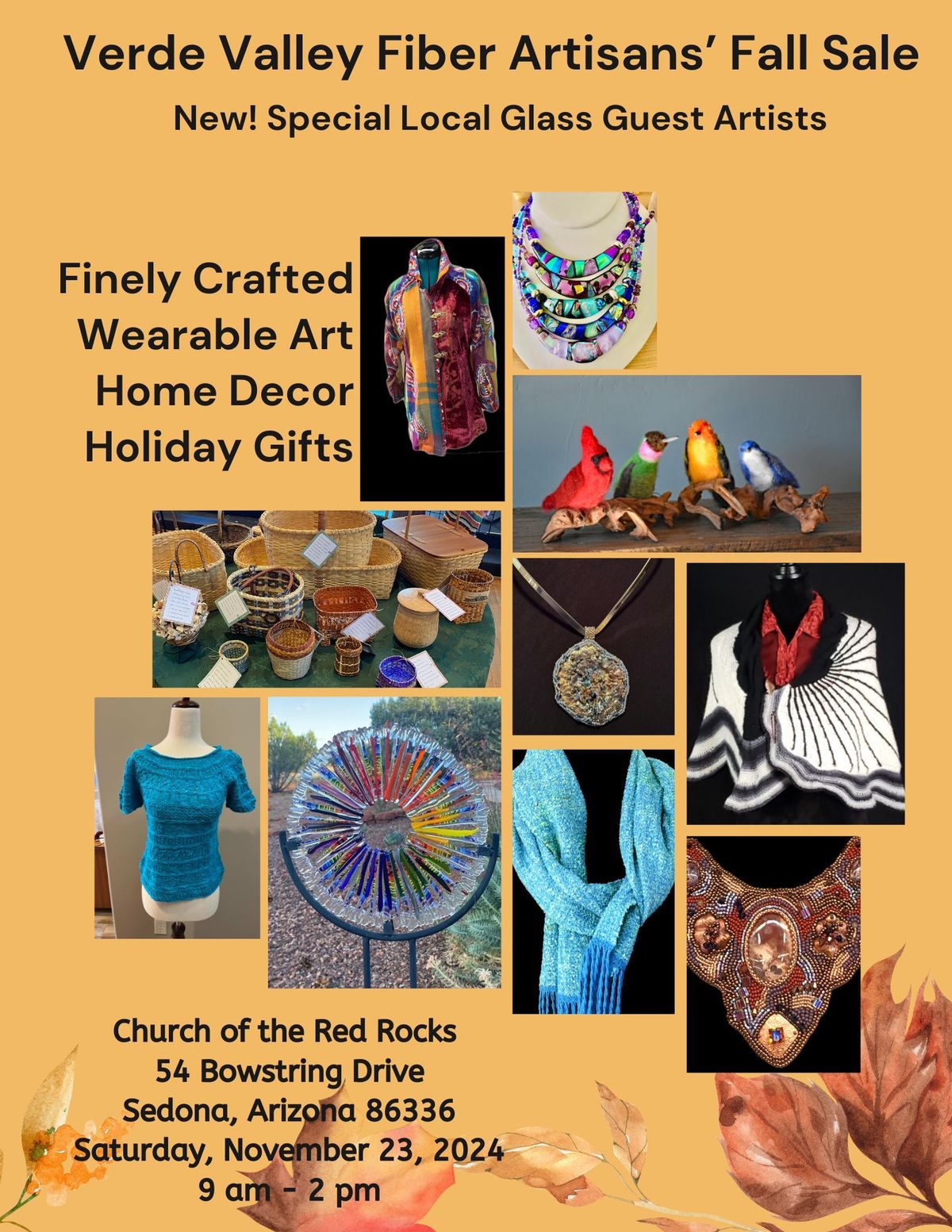 Fall Fiber Artisans' Sale with Local Glass Guest Artists