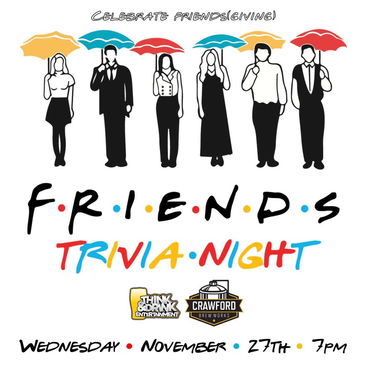 Friends(giving) Trivia Night @ Crawford Brew Works (Bettendorf, IA) \/ Wednesday, November 27th @ 7pm