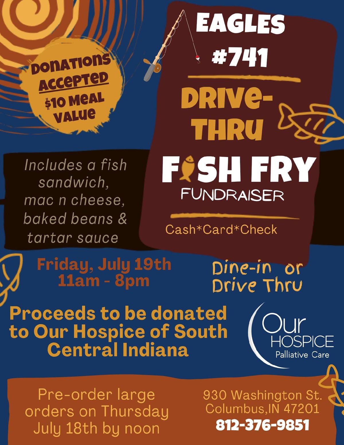 Fish Fry Fundraiser for Our Hospice of South Central Indiana