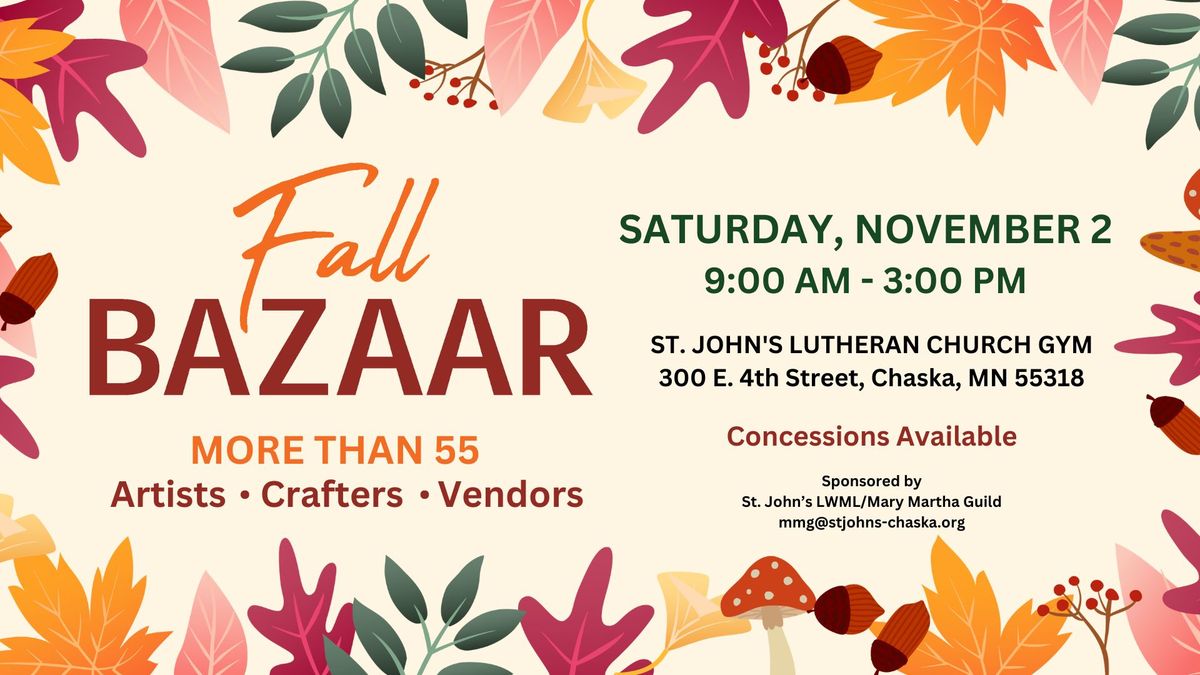 Annual Fall Bazaar | Artists, Crafters, Vendors