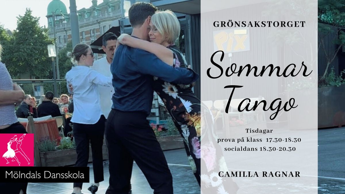 Gratis Sommar-Tango med Camilla p\u00e5 Gr\u00f6nsakstorget 