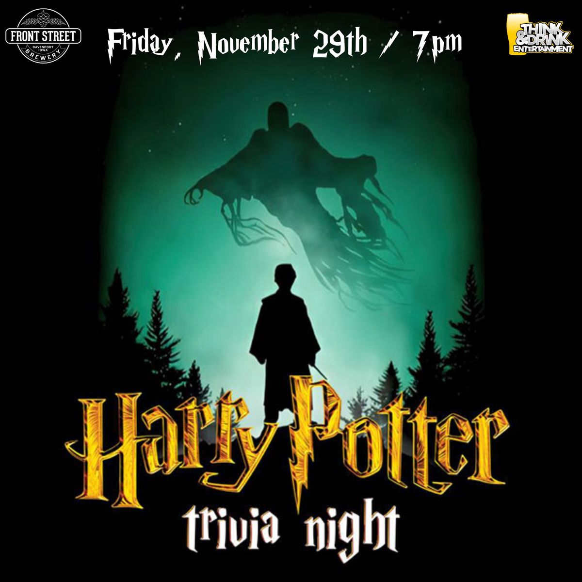 Harry Potter Trivia Night @ Front Street Brewery (Davenport, IA) \/ Friday, November 29th @ 7pm