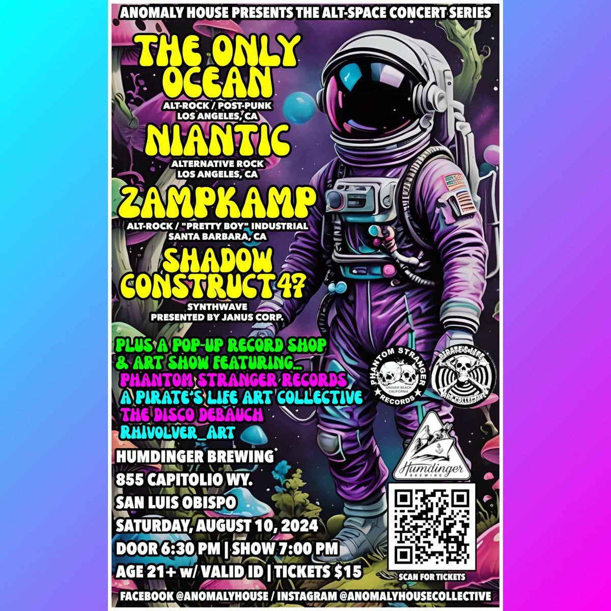 THE ONLY OCEAN, NIANTIC, ZAMPKAMP, and SHADOW CONSTRUCT 47 Live in Concert