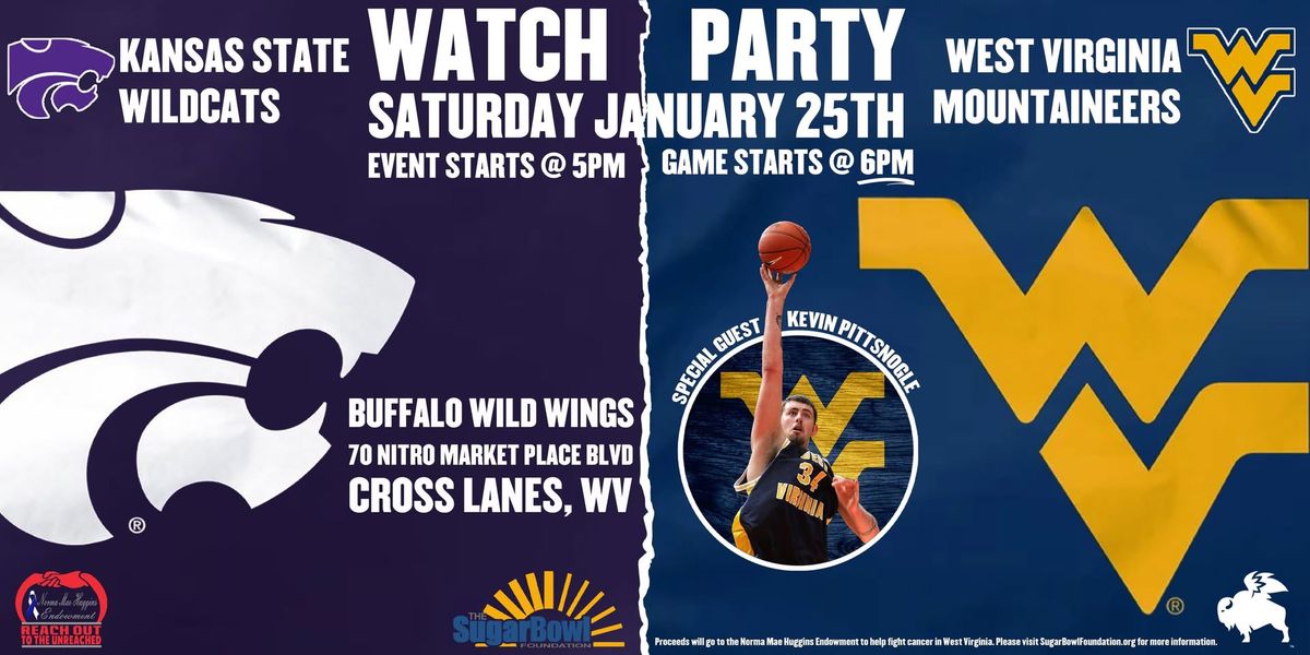 WVU at Kanas St Basketball Watch Party w\/ Kevin Pittsnogle