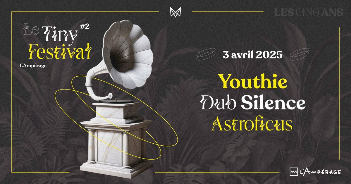 Le Tiny Festival #2 - Soir\u00e9e 1 | Astroficus \/ Dub Silence \/ Youthie