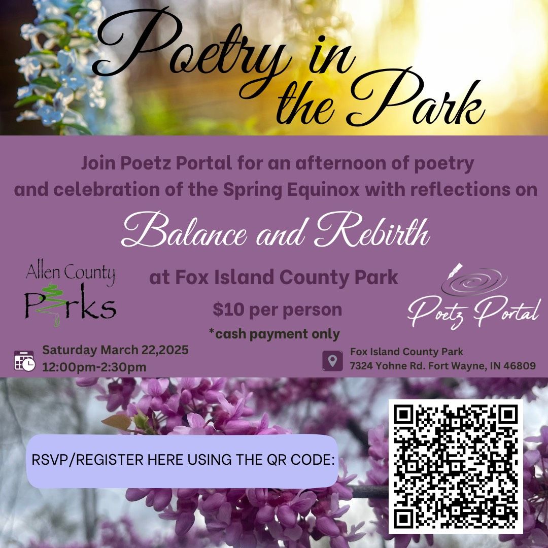 Poetry in the Park in partnership with Poetz Portal