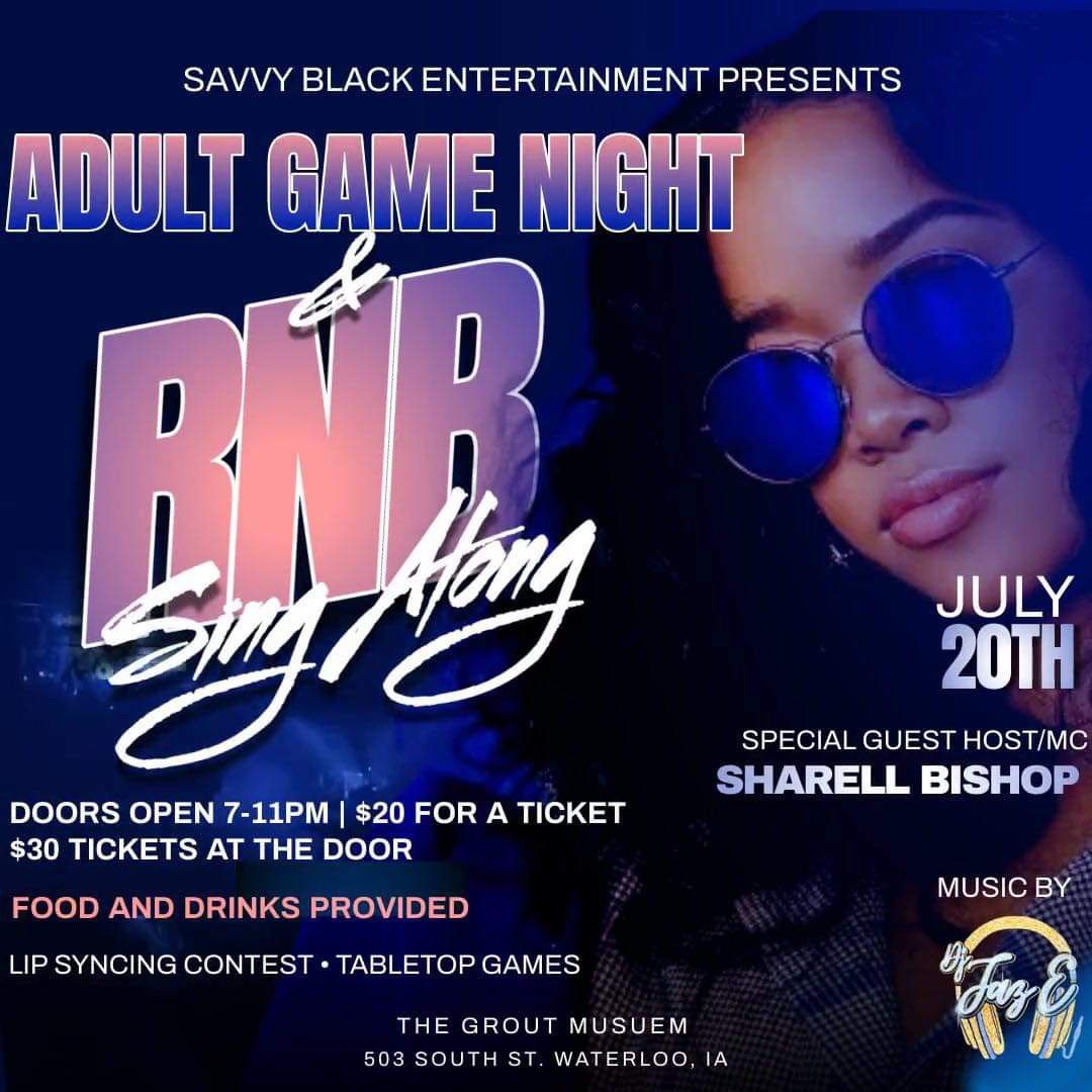 Adult Game Night & RNB Sing Along Party