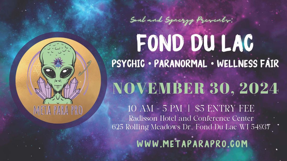 Fond Du Lac Psychic-Paranormal-Wellness Fair