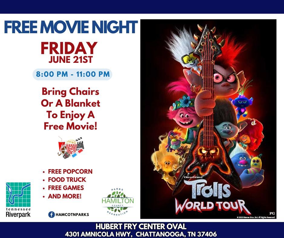 Free Movie Night at TN Riverpark \u2013 TROLLS WORLD TOUR 