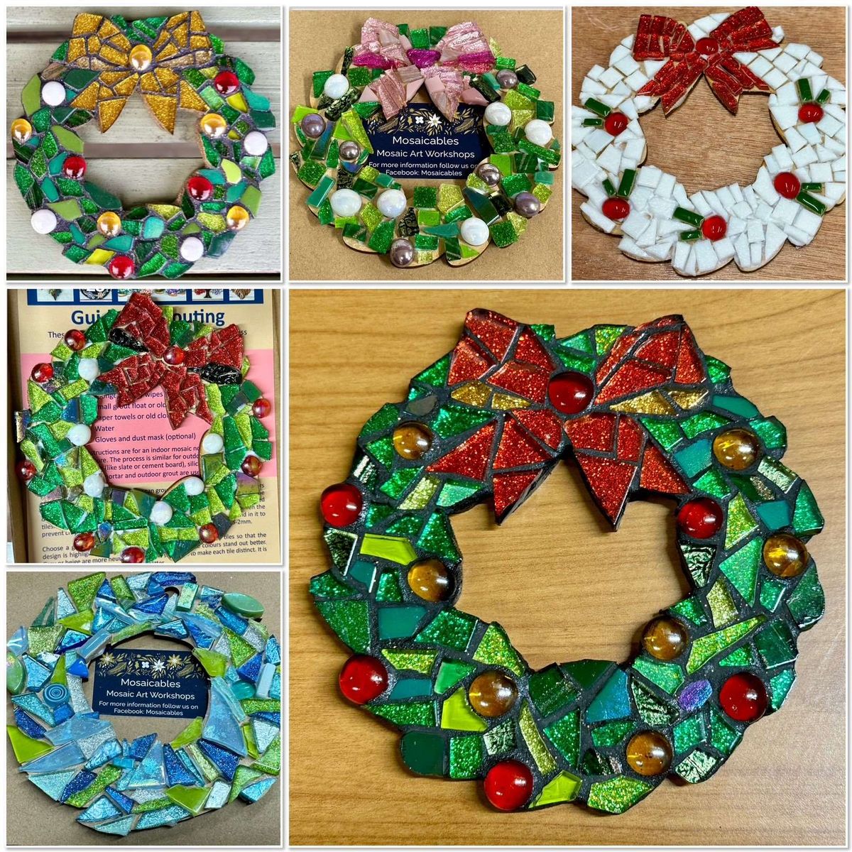 Mosaic Mini Christmas Wreath 