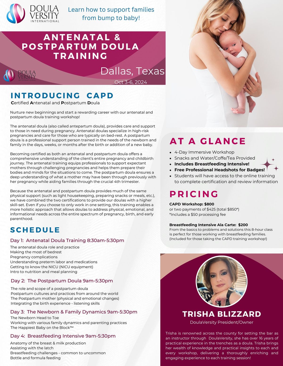 Antenatal and Postpartum Doula Training