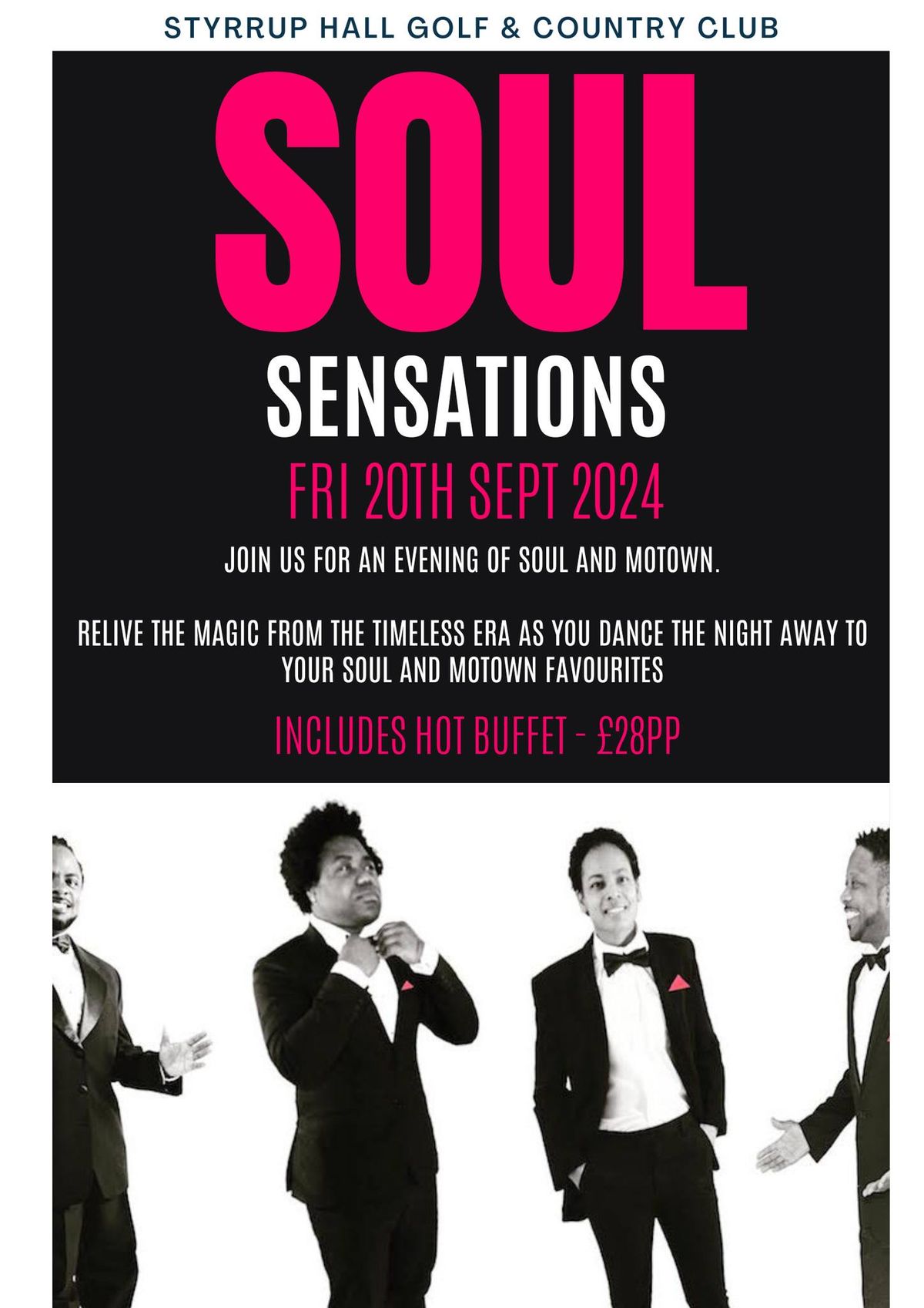 Soul Sensations - A Evening Of Soul & Motown @ Styrrup Golf Club