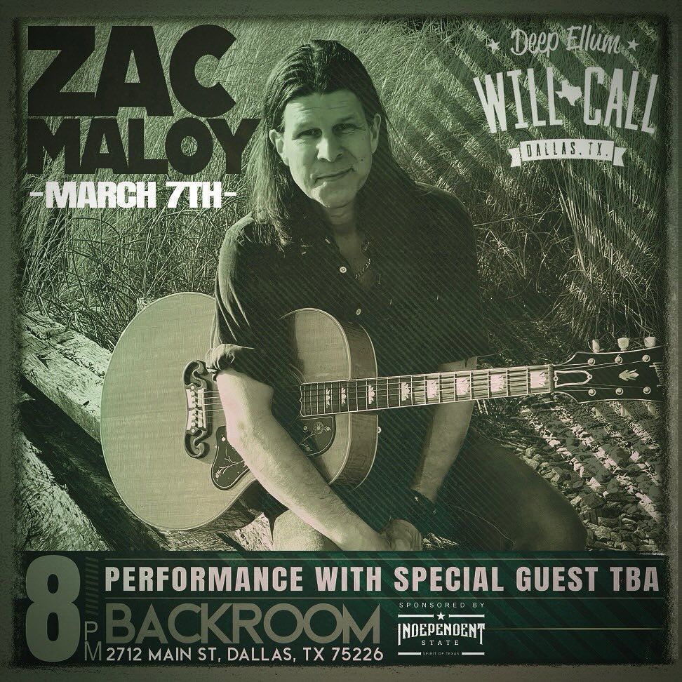 128db Hard Rock Happy Hour - Will Call - Zac Maloy