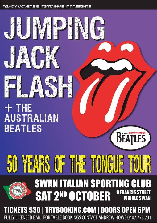 Jumping Jack Flash and The Australian Beatles at the Swan Italian Sporting Club