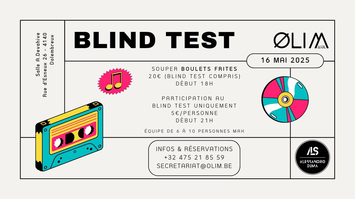 Blind test de l'ASBL \u00d8LIM - 3eme \u00e9dition