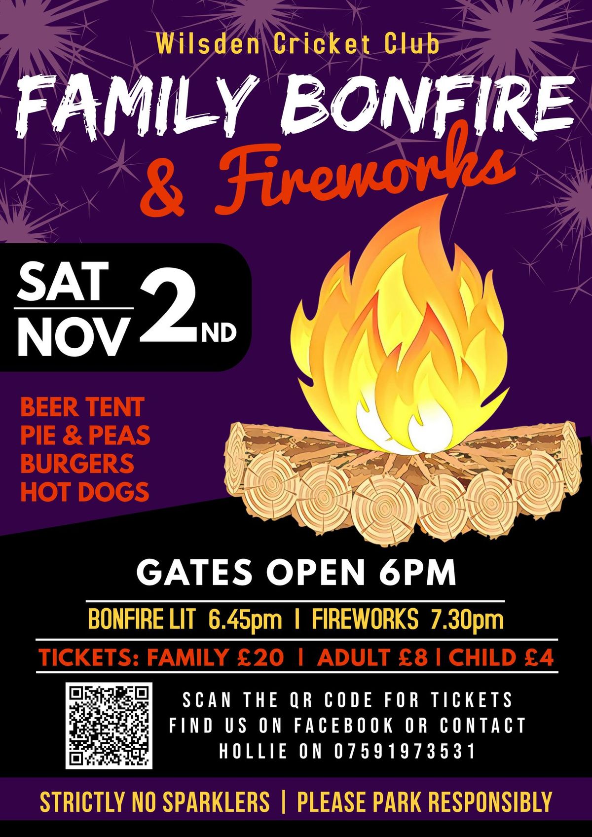 Wilsden Cricket Club Family Bonfire & Fireworks