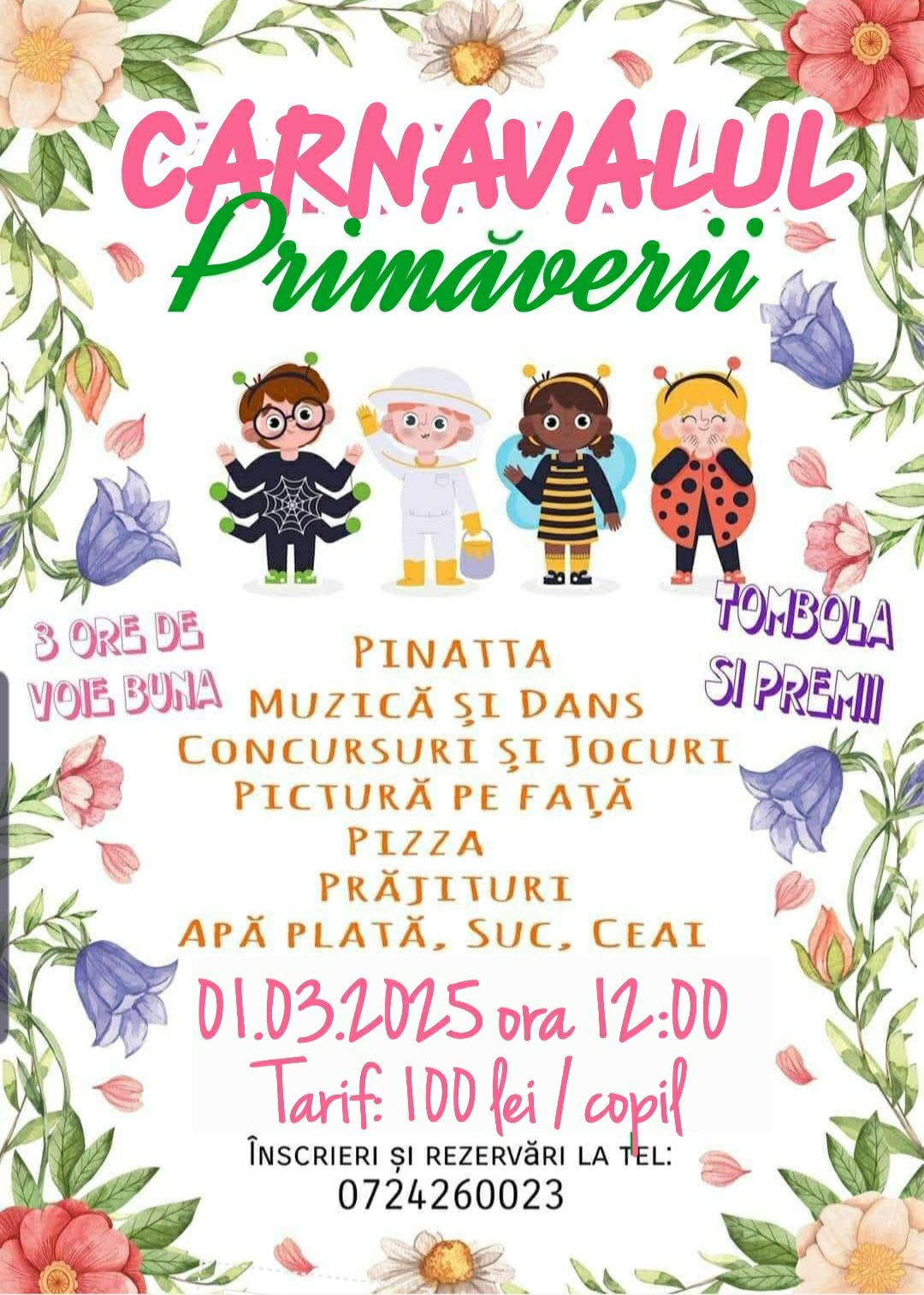 CARNAVALUL PRIMAVERII - eveniment pentru copii