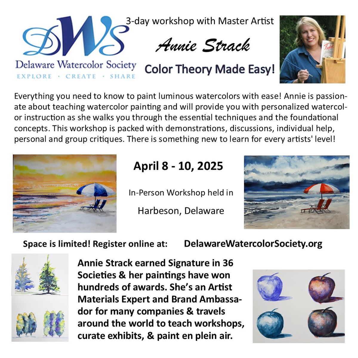 Color Theory Made Easy! 3-day painting workshop with Artist Materials expert Annie Strack