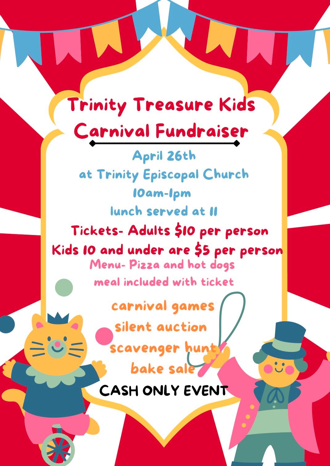 Trinity Treasure Kids Spring Fundraiser Carnival