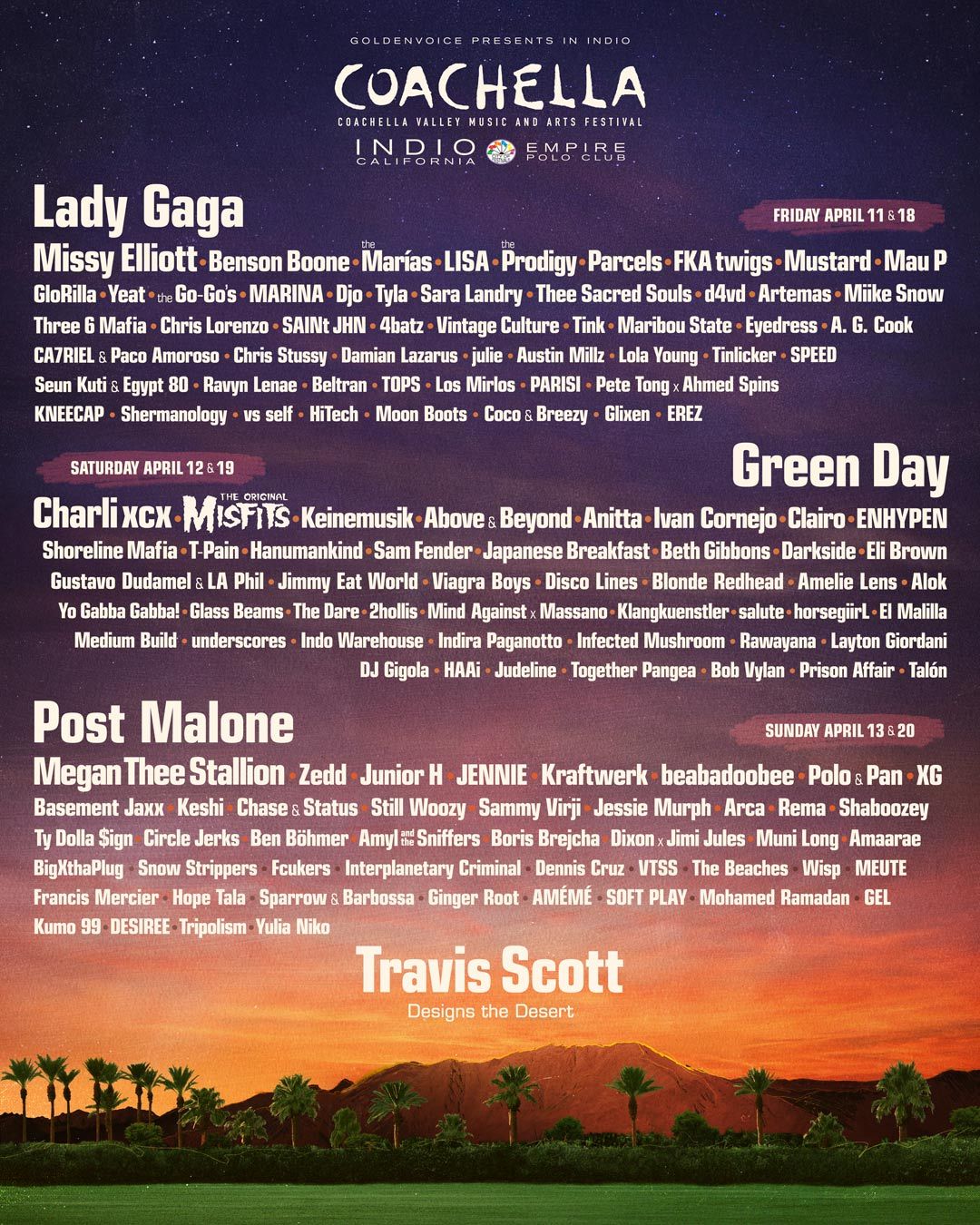 2025 Coachella Music Festival - Sunday at Empire Polo Field