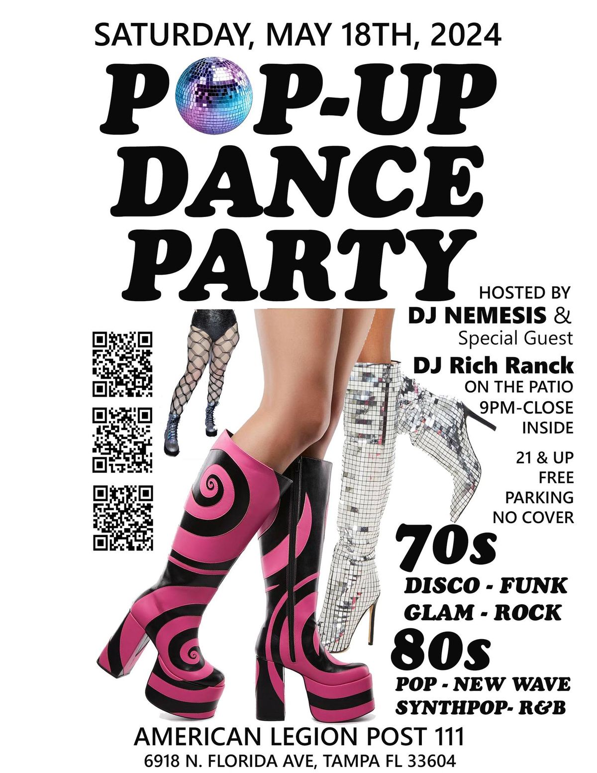 Heights Retro Pop-Up Dance Party 70s, 80s & Beyond! - DJ Nemesis and special guest Rich Ranck