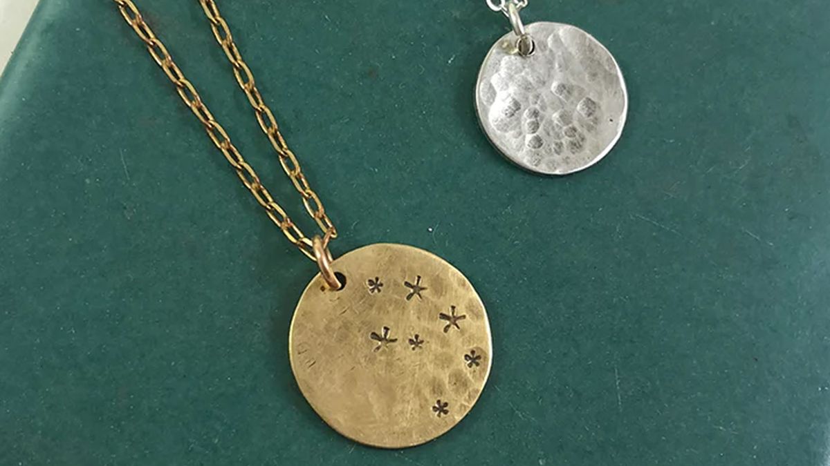 Hammered Full Moon Necklace