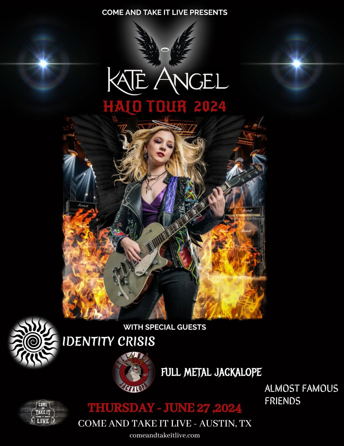 KATE ANGEL HALO Tour 2024 w\/IDENTITY CRISIS, FULL METAL JACKALOPE, & ALMOST FAMOUS FRIENDS