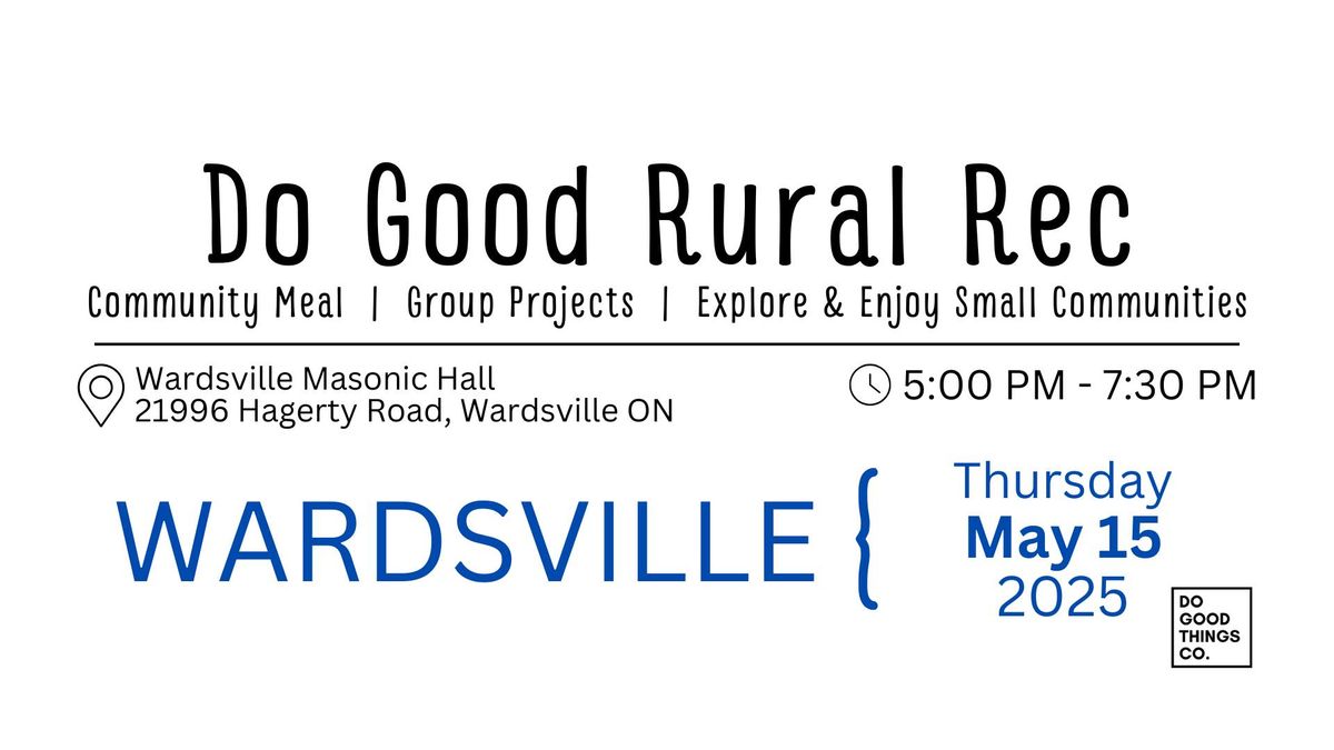 Wardsville Do Good Rural Rec: May 15, 2025