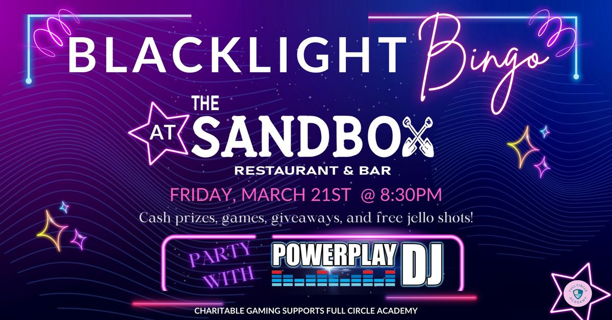 Blacklight Bingo at The Sandbox