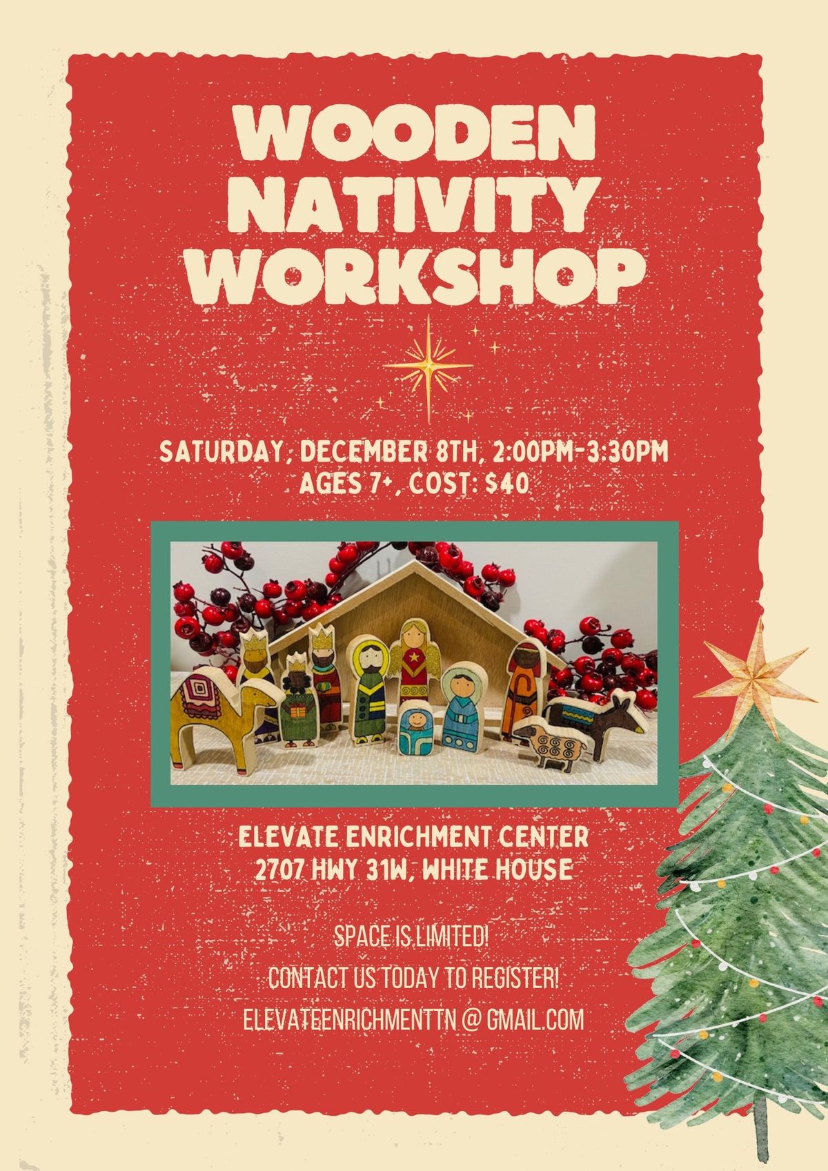 Wooden Nativity Workshop - Ages 7+