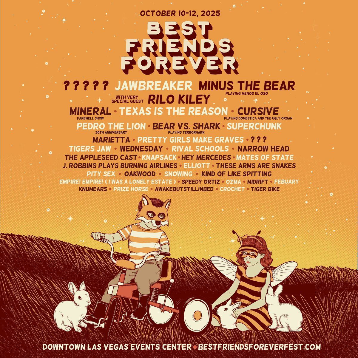 Best Friends Forever Fest: Jimmy Eat World  Jawbreaker  & Minus the Bear - 3 Day Pass