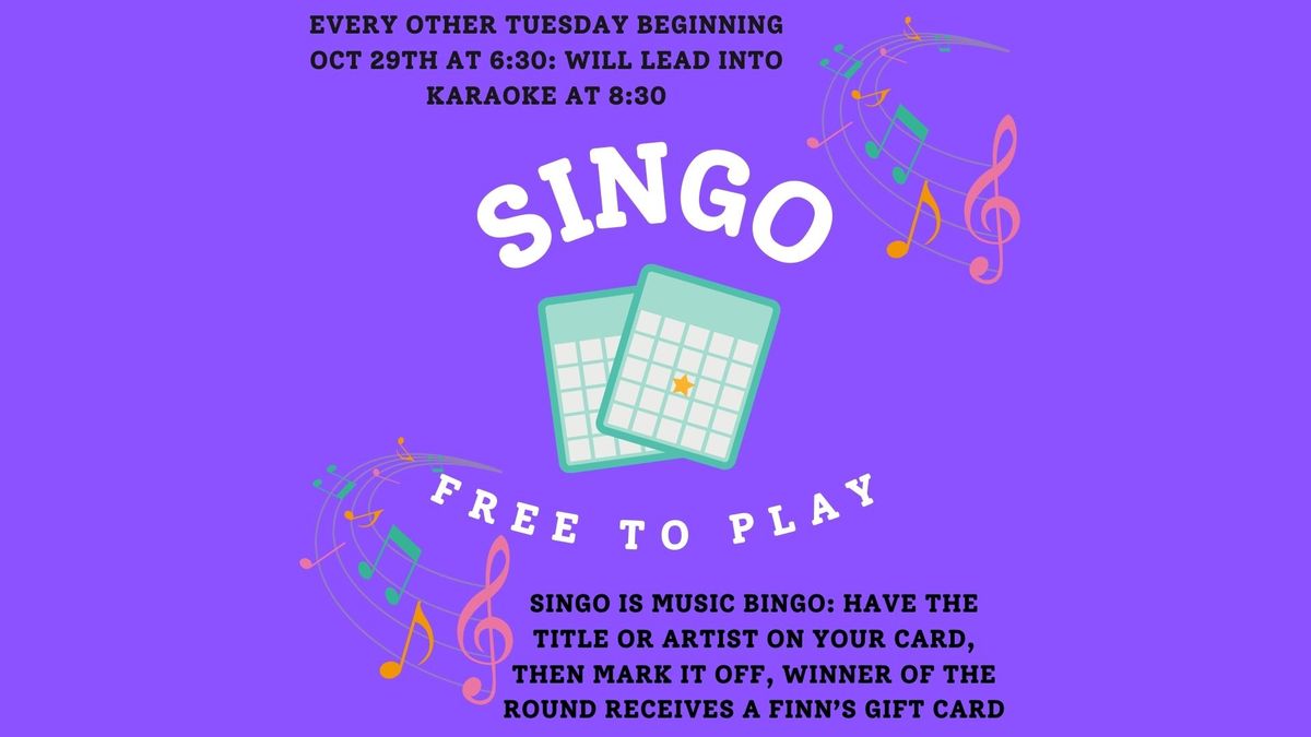 FREE to Play SINGO at Finn's