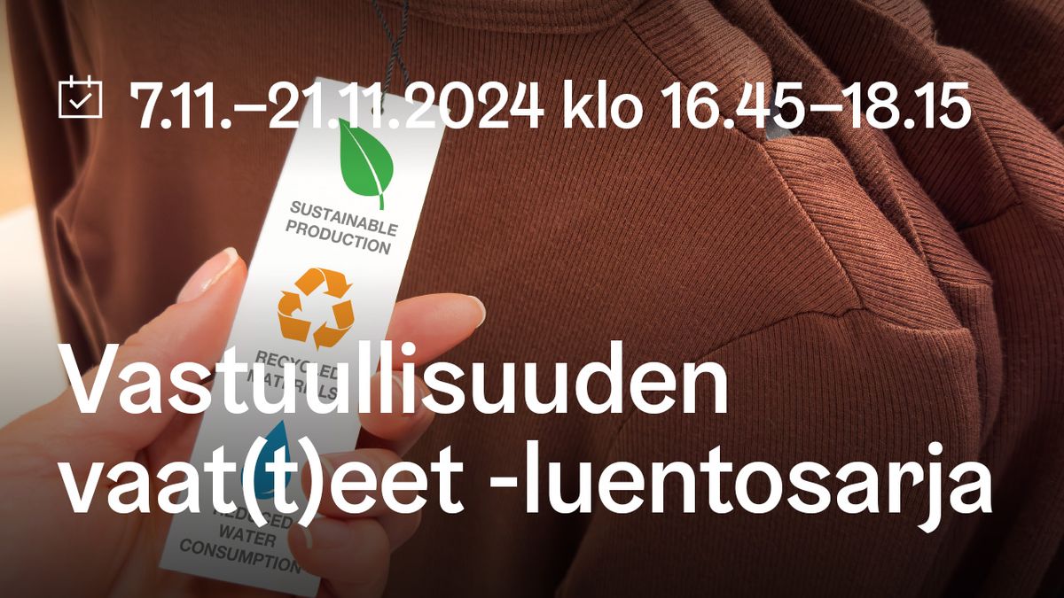 Vastuullisuuden vaat(t)eet -luentosarja 14.11.