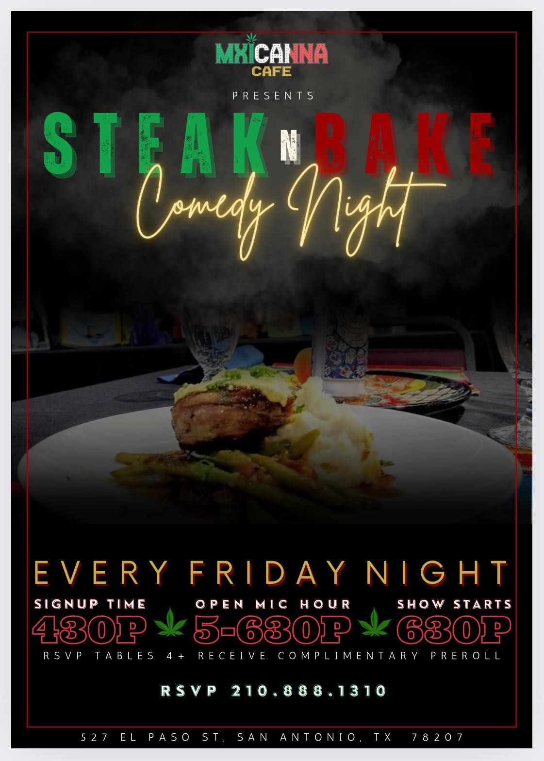 Steak And Bake Comedy Night