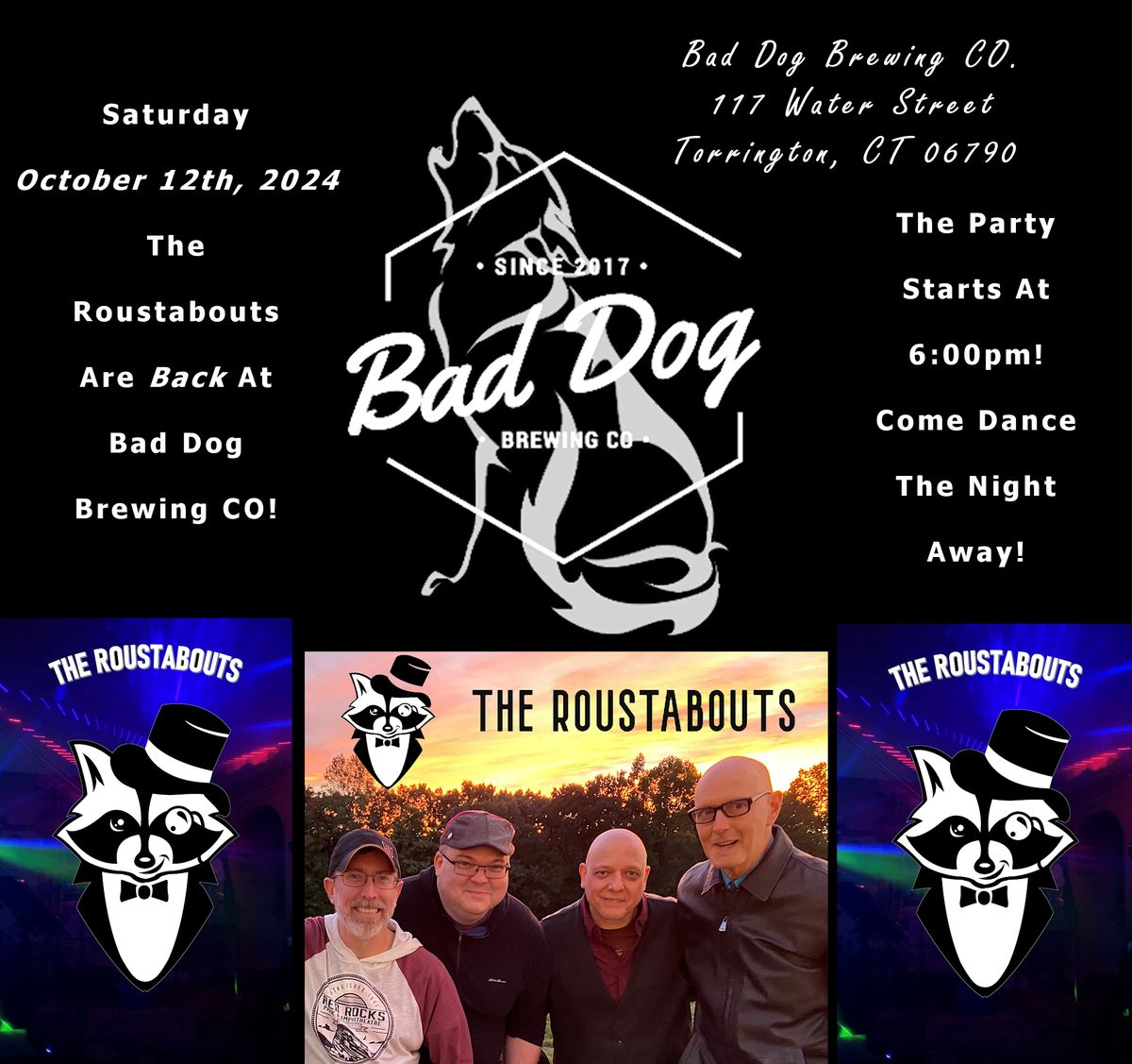 The Roustabouts - October Show @ Bad Dog Brewing Co!