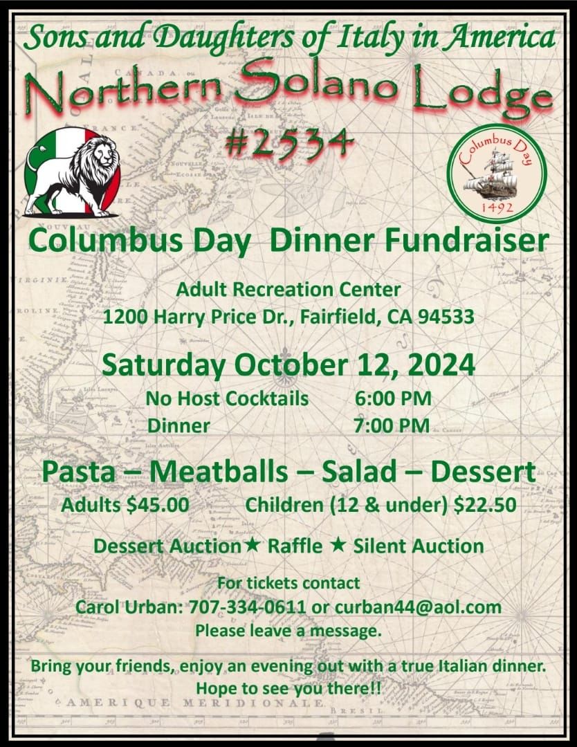 Columbus Day Dinner Fundraiser 