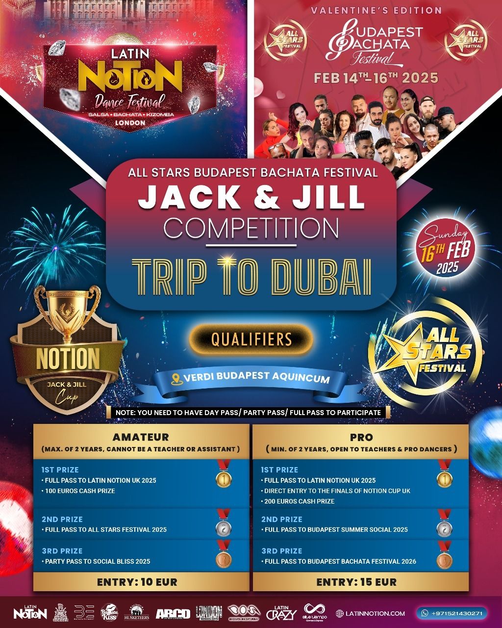 Latin Notion Cup Qualifier | Jack & Jill competition | All Stars Budapest Bachata Festival