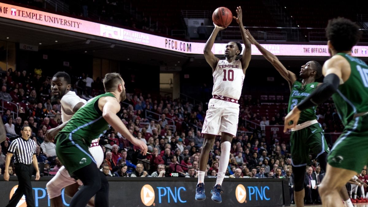 Tulane Green Wave at Temple Owls Mens Basketball at Liacouras Center