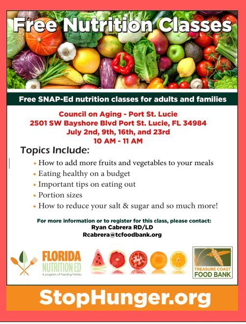 FREE NUTRITION CLASSES 