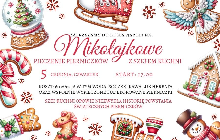 Miko\u0142ajkowe pieczenie pierniczk\u00f3w z Szefem Kuchni 