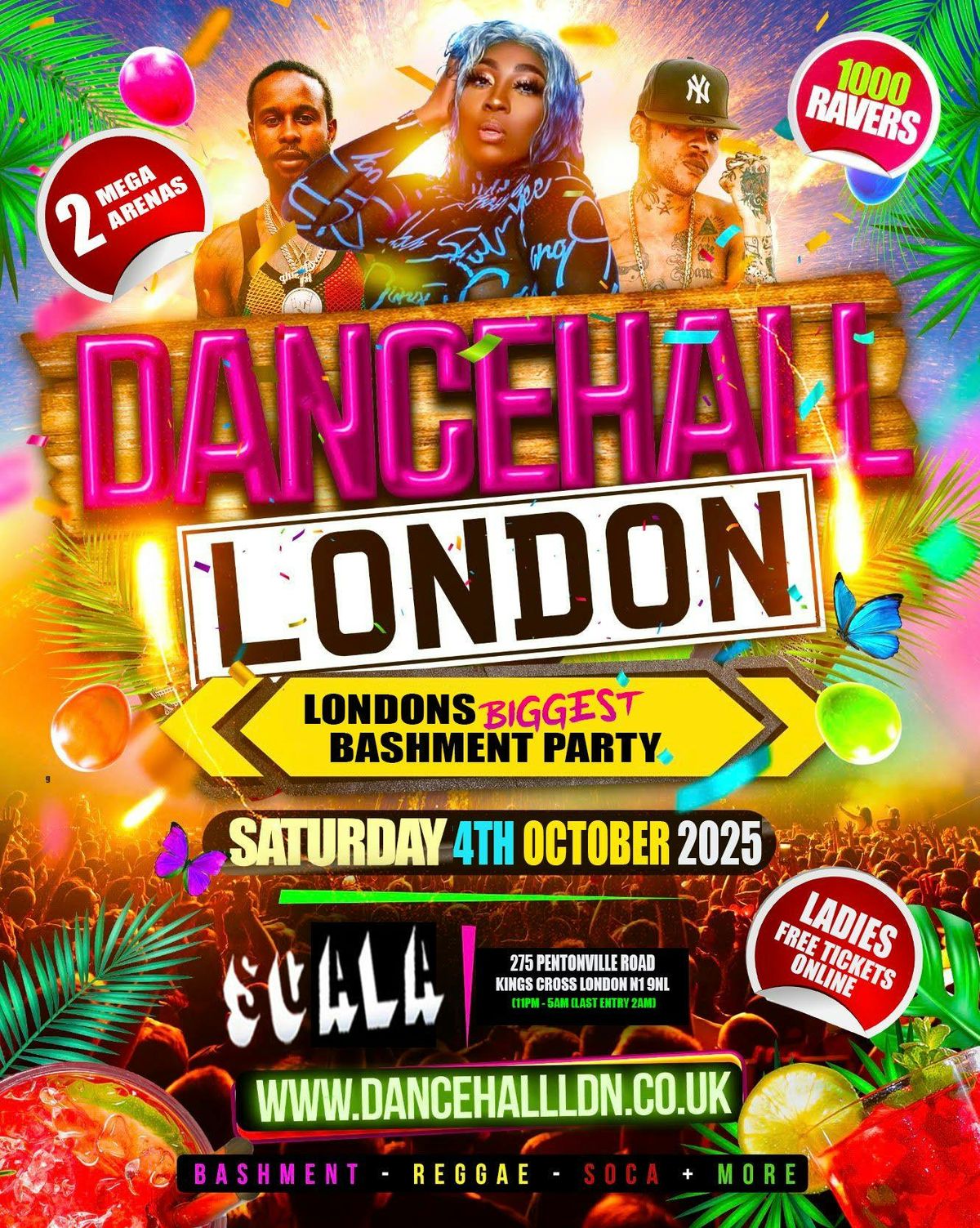 DANCEHALL LONDON - THE BIGGEST BASHMENT PARTY - 1000+ RAVERS