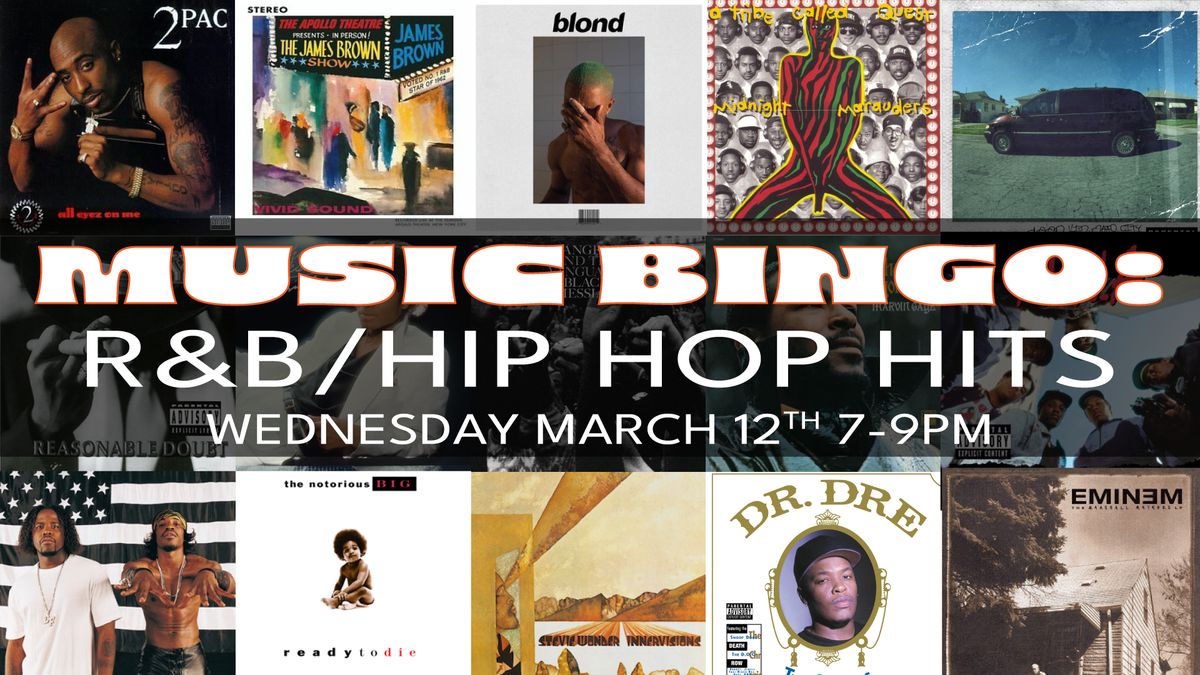 Music Bingo: R&B\/Hip Hop