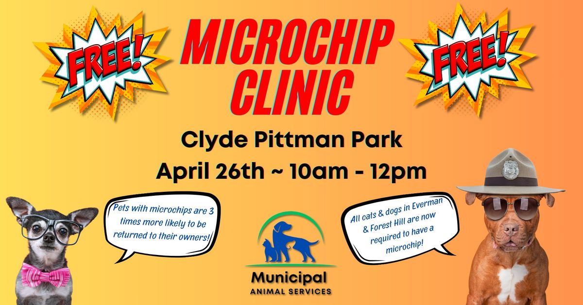 FREE Microchip Clinic for Everman & Forest Hill Pets!