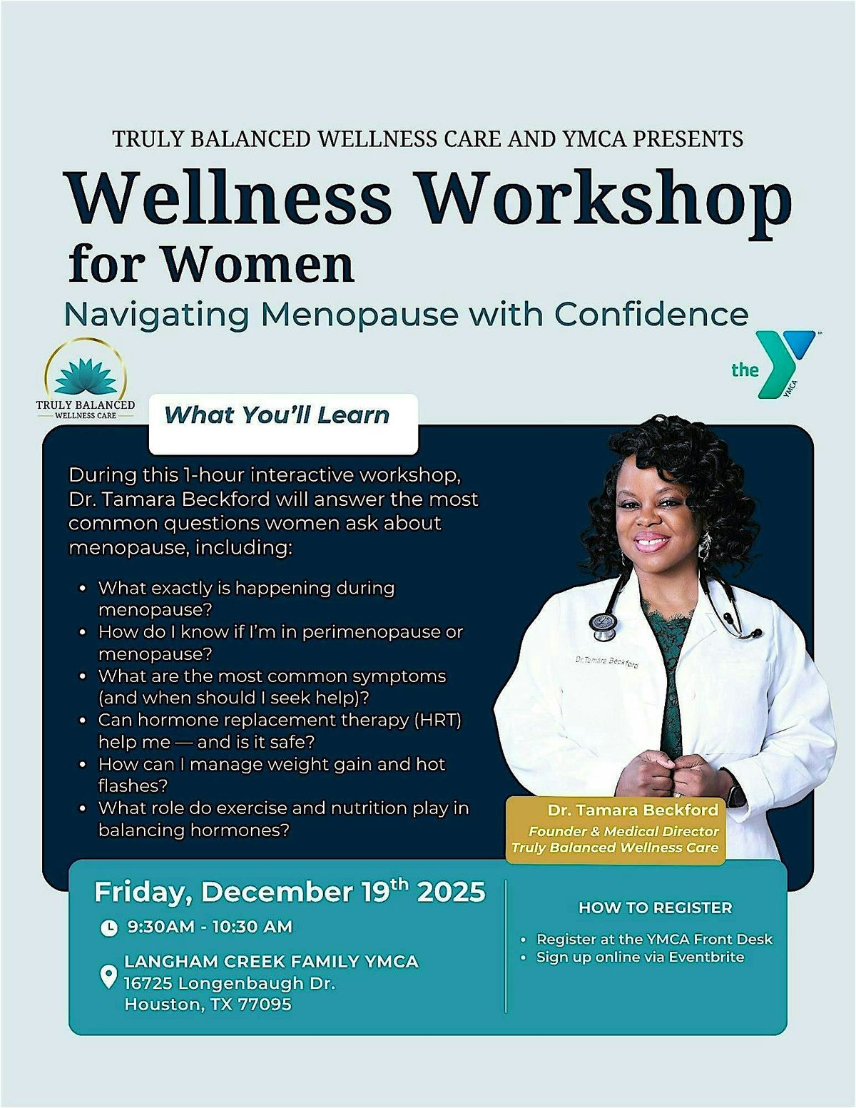 Wellness Workshop for Women: Navigating Menopause with Confidence