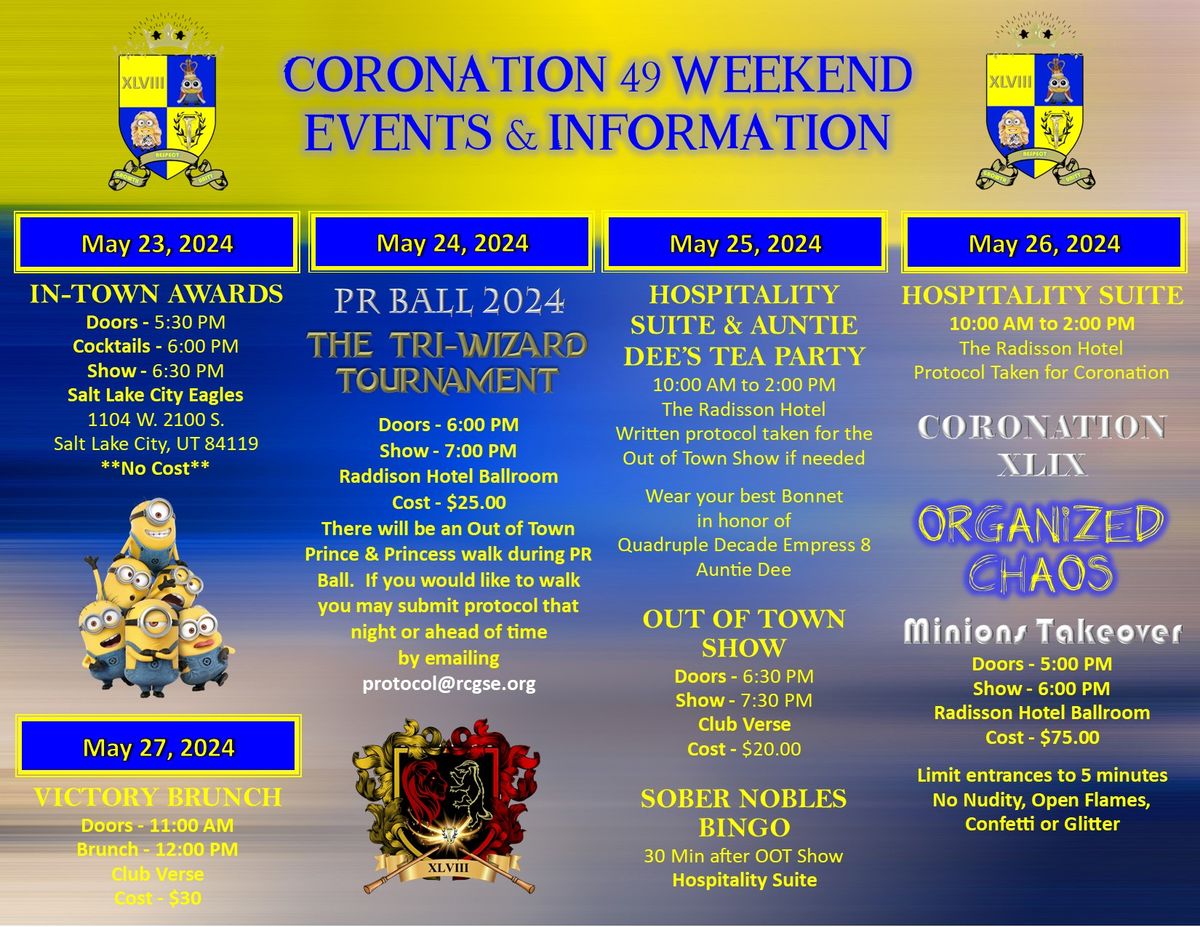 Coronation 49 Weekend: Organized Chaos- Minions Take Over