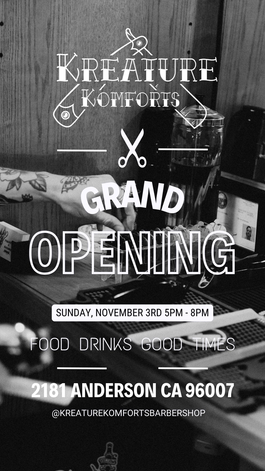 Kreature Komforts Barbershop Grand Opening